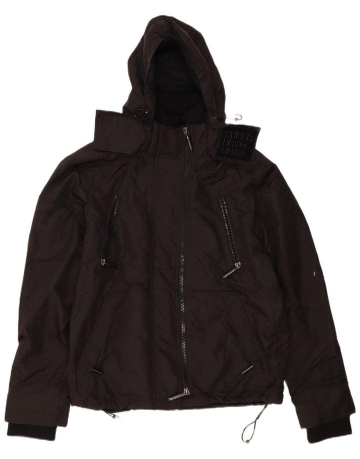 SUPERDRY Windbreaker-jakke med hætte til mænd UK 42 XL Sort Polyester