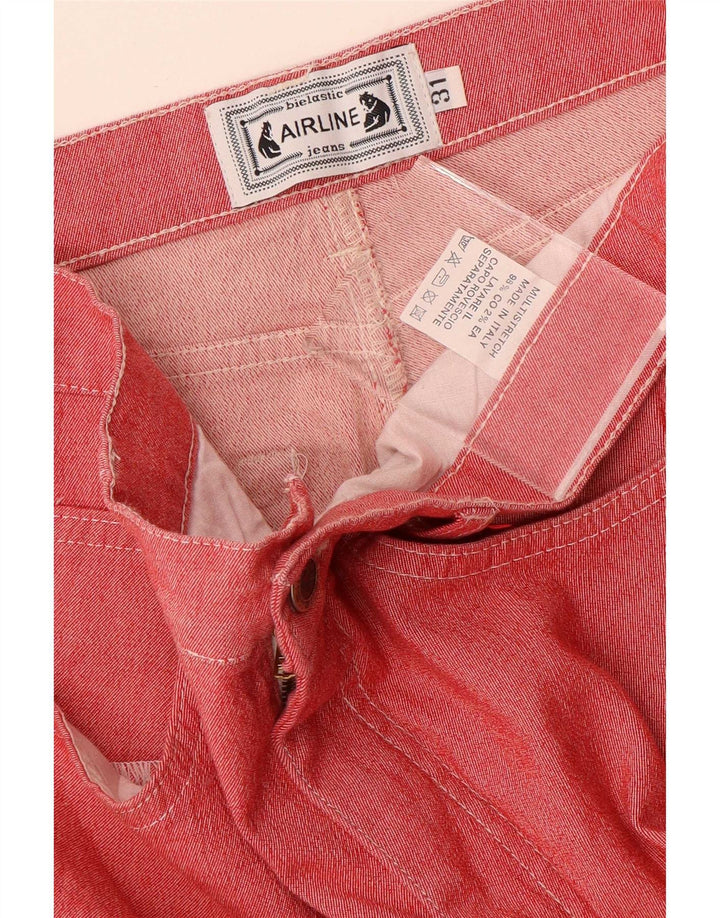 Vintage lige jeans til kvinder W31 L30 rød bomuld