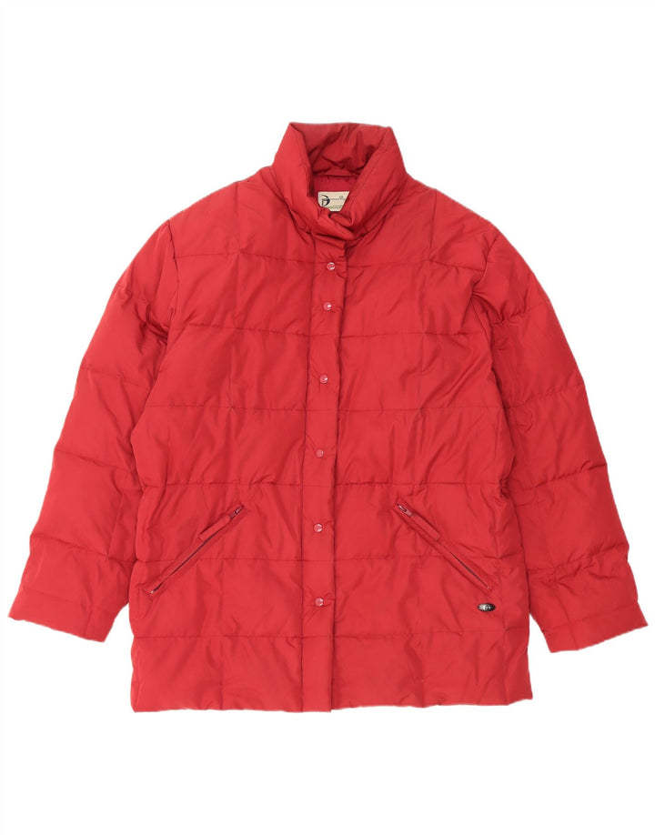Sergio Tacchini Dame Oversized Polstret Jakke UK 10 Lille Rød