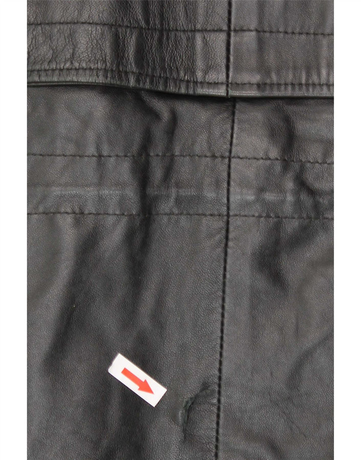 Vintage herre læderjakke IT 48 Medium Sort
