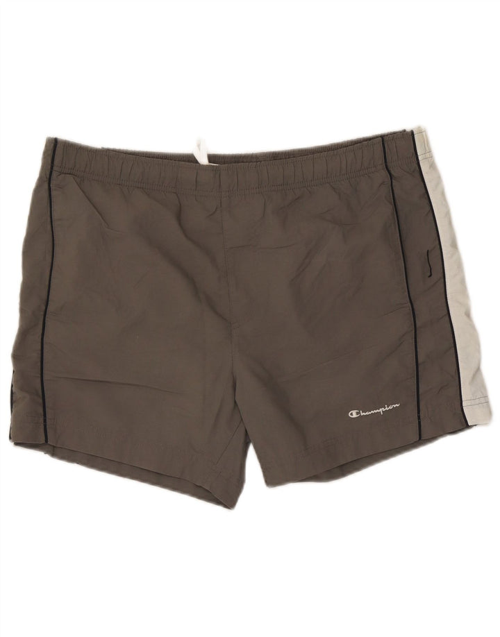 Champion Badeshorts til mænd Large Grå Colourblock Polyester