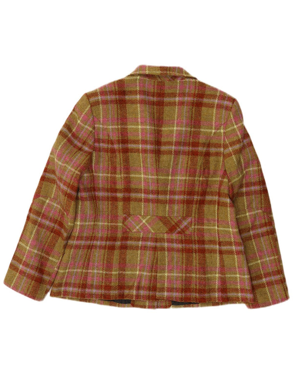Vintage dame 3-knaps blazerjakke IT 50 XL flerfarvet tern