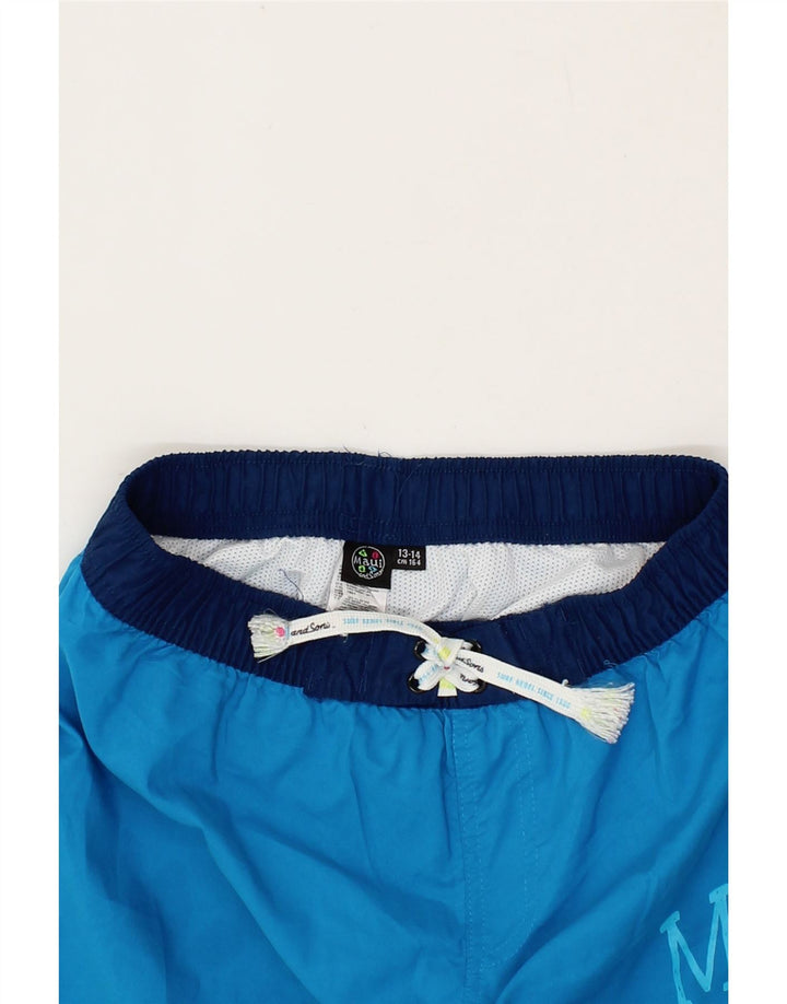 MAUI AND SONS Boys Graphic Sport Shorts 13-14 Years Blue Polyester Vintage Maui and Sons and Second-Hand Maui and Sons from Messina Hembry 