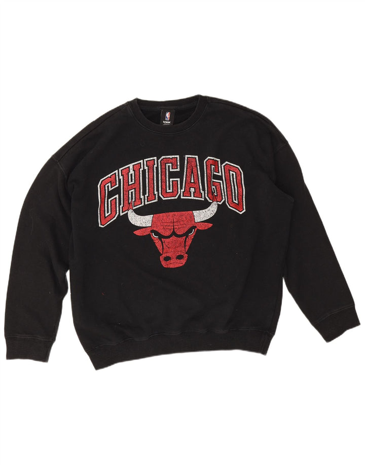 NBA Herre Chicago Bulls Grafisk Oversized Sweatshirt Jumper Lille Sort