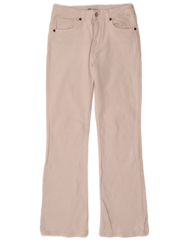 Zara Dame Bootcut Jeans EU 38 Small W28 L31 White