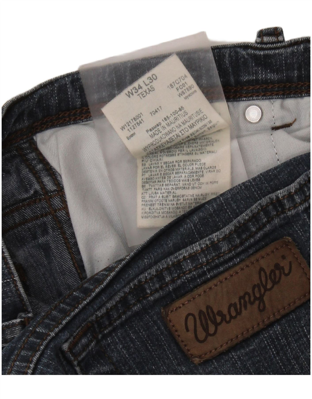 WRANGLER Herre Texas Straight Jeans W34 L30 Blå Bomuld