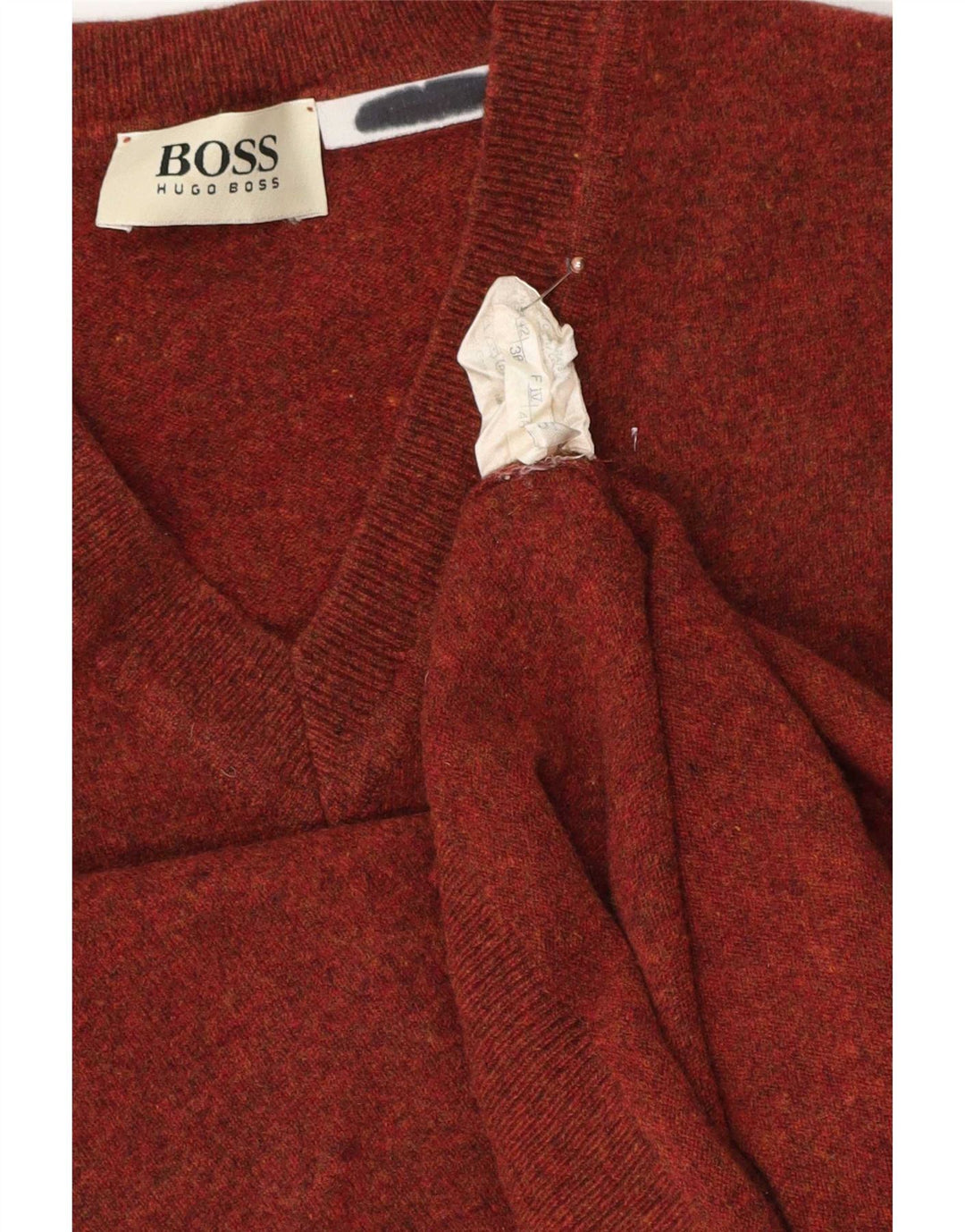 Hugo Boss Herrevest Tank Top UK 42 Stor Brun Uld