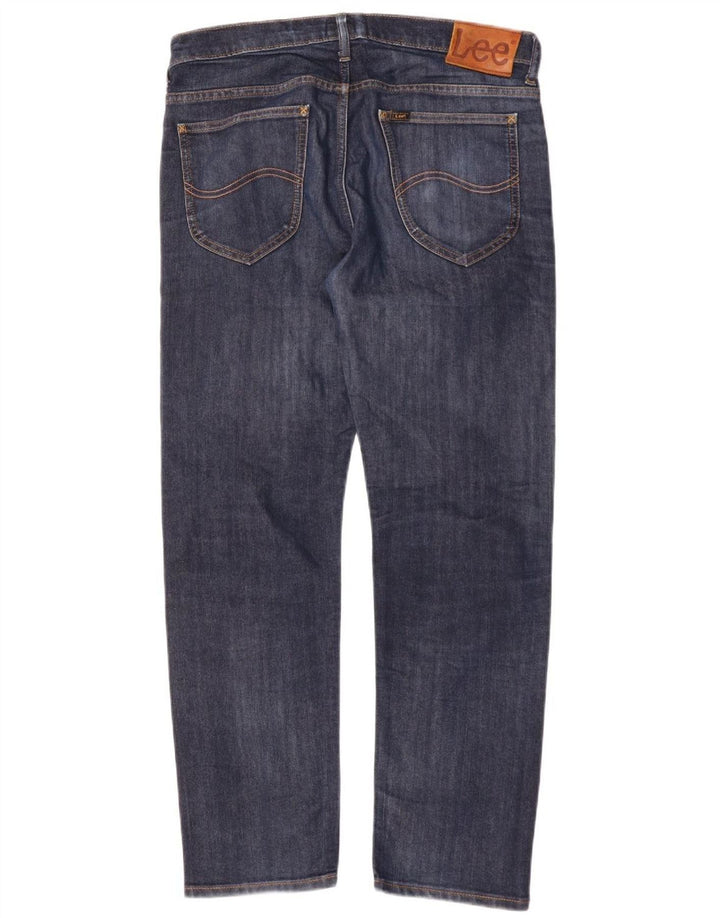 Lee Mens Daren Straight Jeans W32 L30 Blå Bomuld