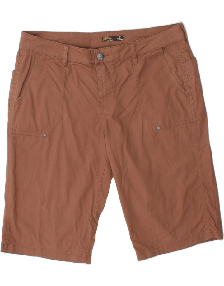 PRANA Womens Bermuda Shorts US 12 Large W34 Brown Cotton Vintage Prana and Second-Hand Prana from Messina Hembry 