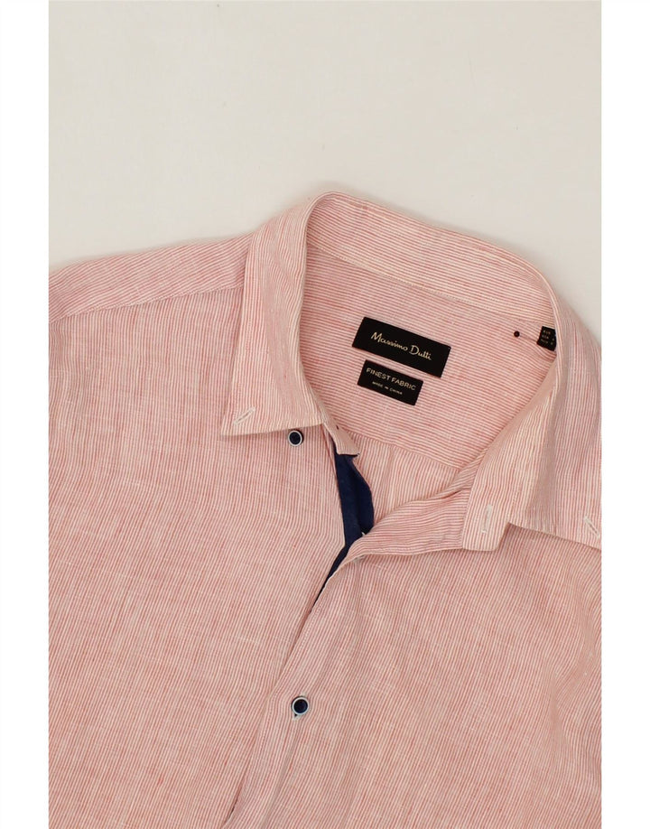 MASSIMO DUTTI Mens Shirt Large Red Pinstripe Vintage Massimo Dutti and Second-Hand Massimo Dutti from Messina Hembry 