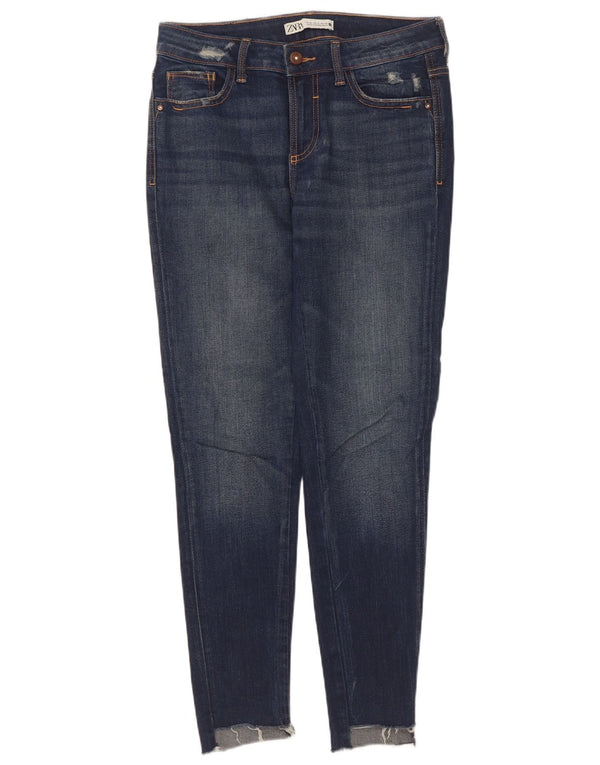 Zara Dame Skinny Jeans EU 38 Small W28 L28 Blå Bomuld