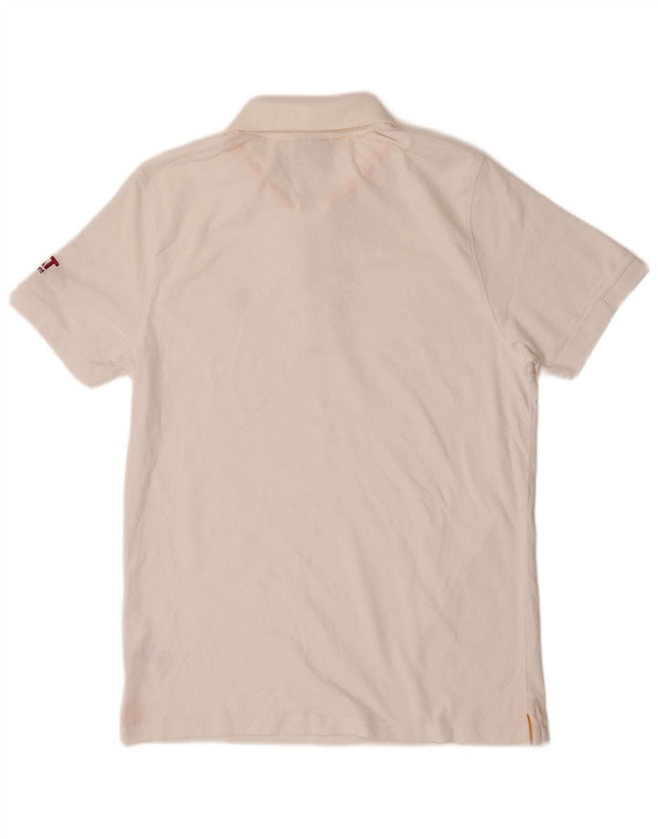 Lyle & Scott Herre grafisk poloshirt Stor hvid bomuld