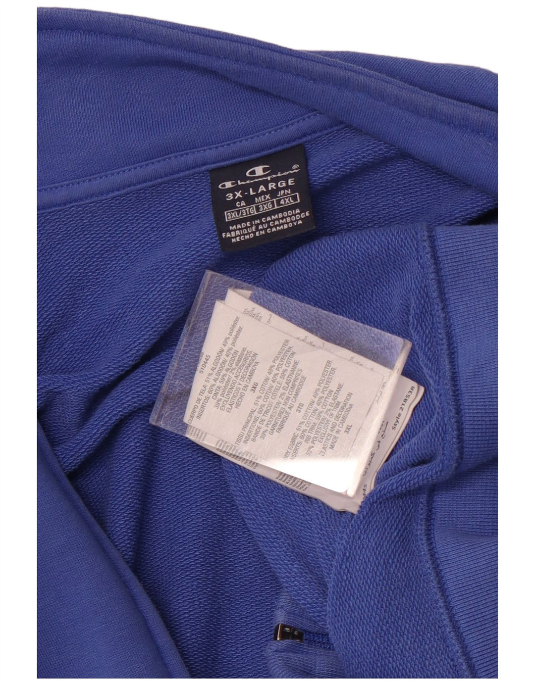 Champion Herre træningsdragt topjakke 3XL blå bomuld