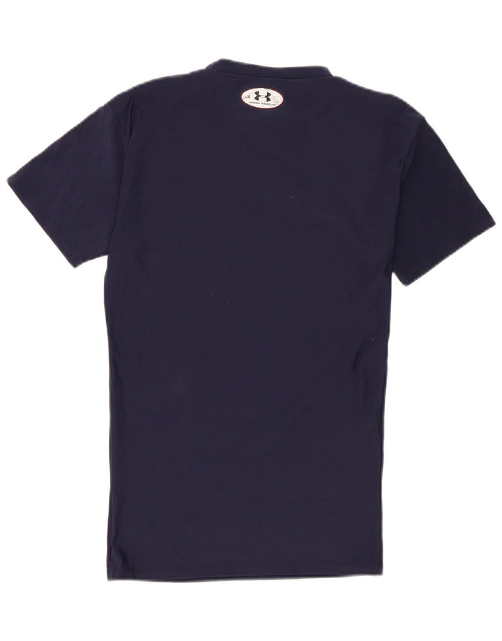 Under Armour Herre T-Shirt Top Stor Marineblå Polyester