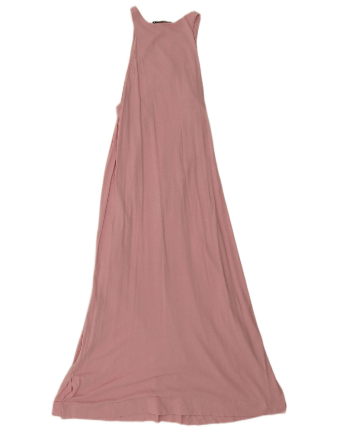 Zara Dame ærmeløs Maxikjole UK 12 Medium Pink
