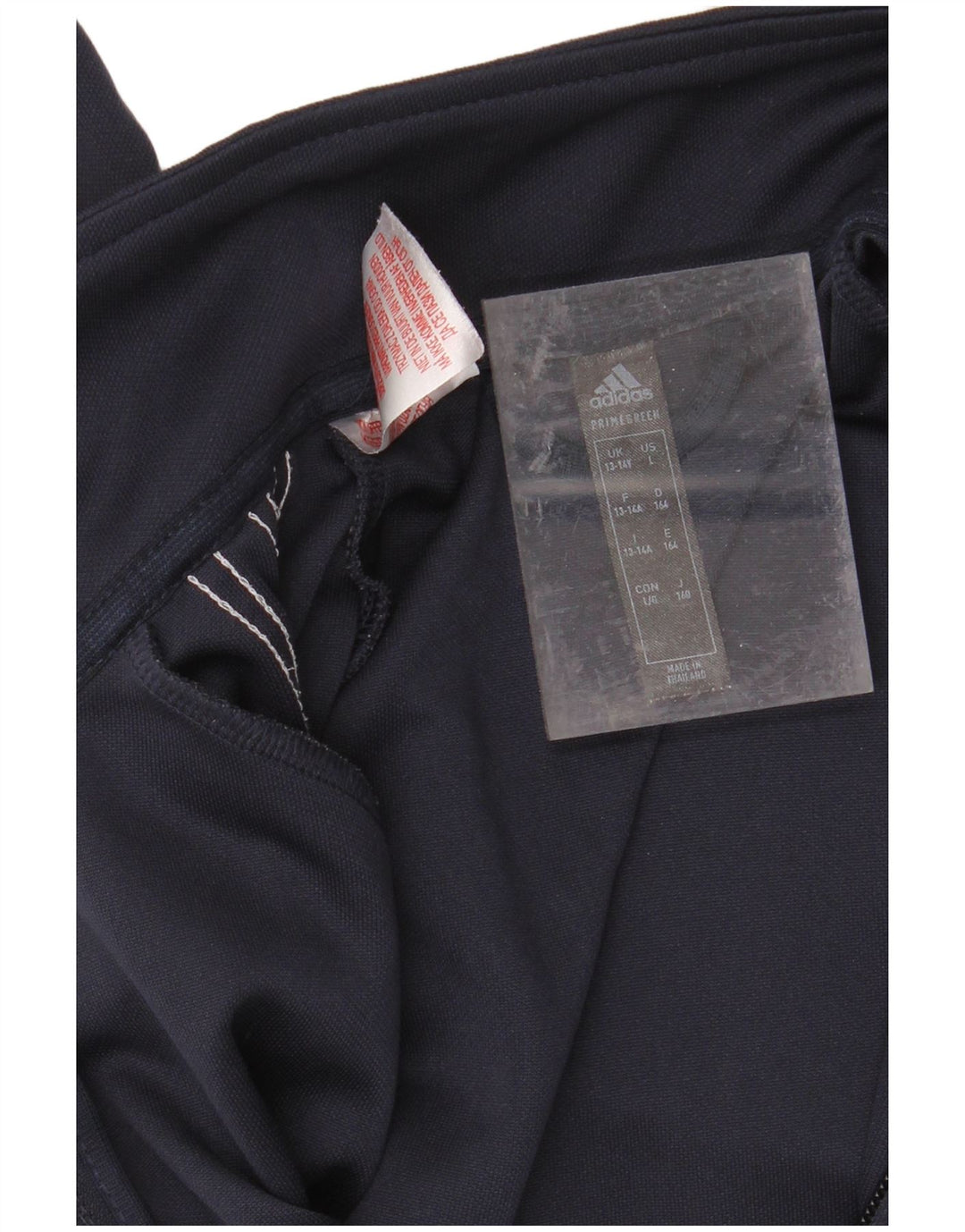 ADIDAS Boys Tracksuit Top Jacket 13-14 Years Navy Blue Polyester Sports