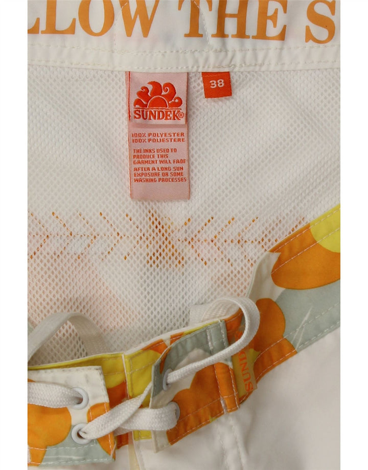 Sundek Herre Grafisk Badetøj XL Hvid Floral Polyester