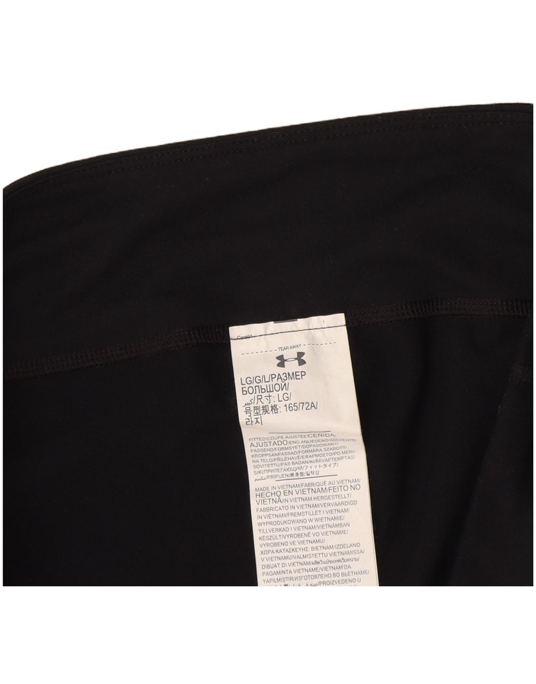 Under Armour Dame Capri Leggings UK 16 Large Black Polyester