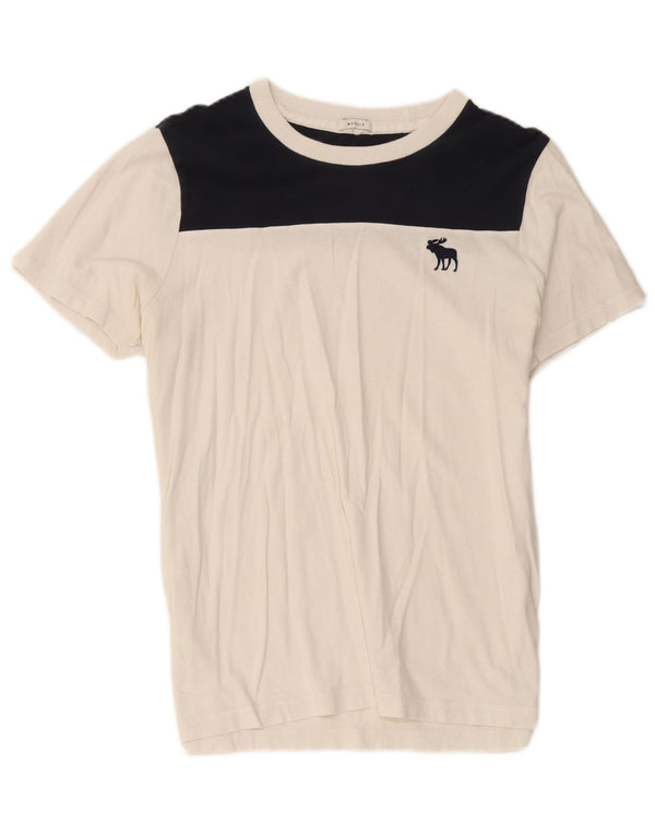 Abercrombie & Fitch Muscle T-Shirt Top UK 20 2XL Hvid Colourblock