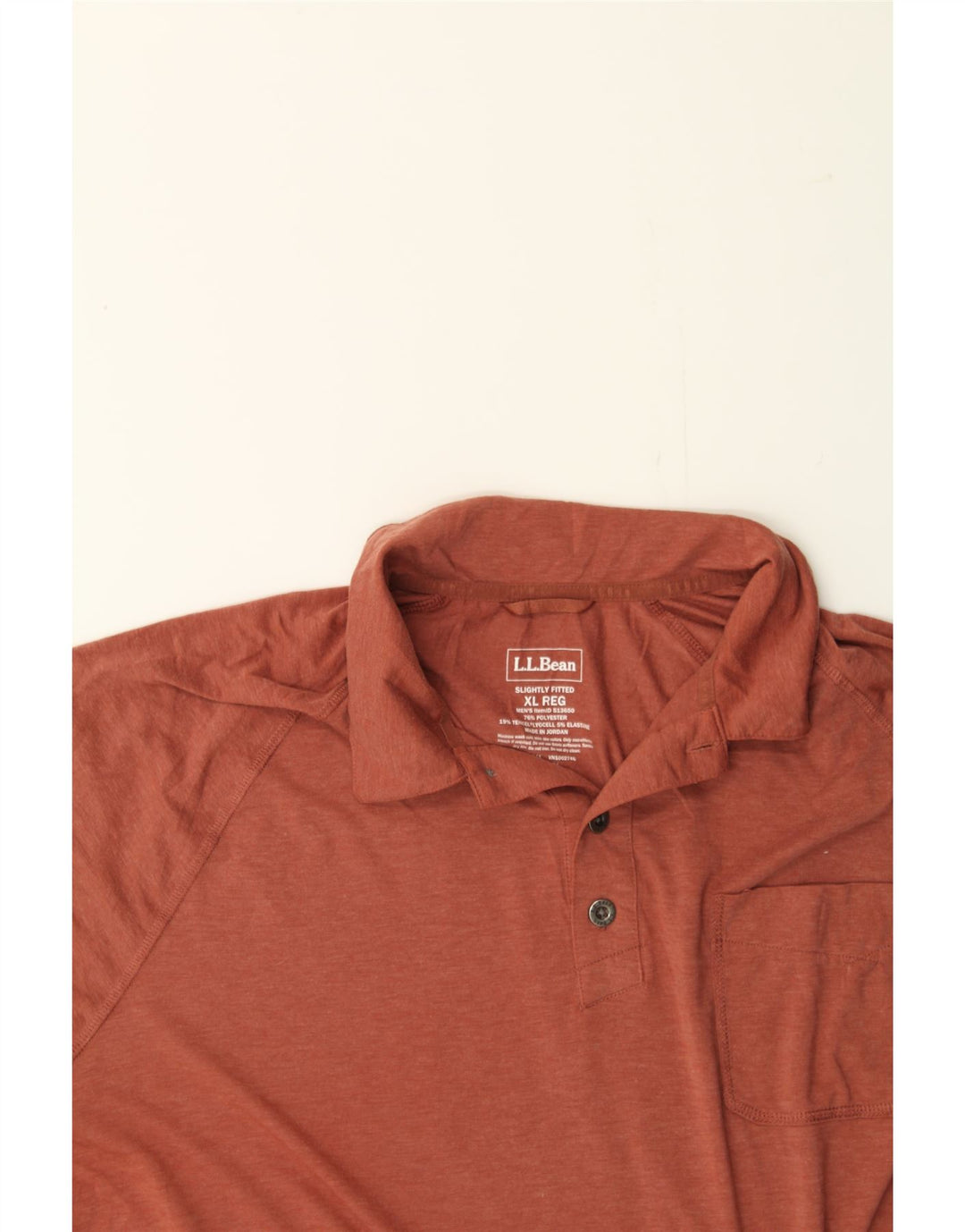 L.L.BEAN Mens Slightly Fitted Polo Shirt XL Brown Polyester Vintage L.L.Bean and Second-Hand L.L.Bean from Messina Hembry 