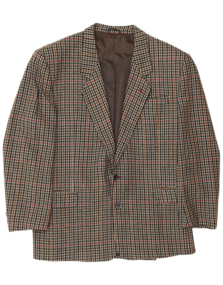 BIAGIOTTI UOMO Mens Blazer Jacket UK 38 Medium Multicoloured Houndstooth