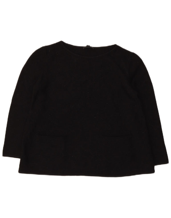 Cos Dame 3/4-ærmet bådhalstrøje DK 10 Lille sort uld