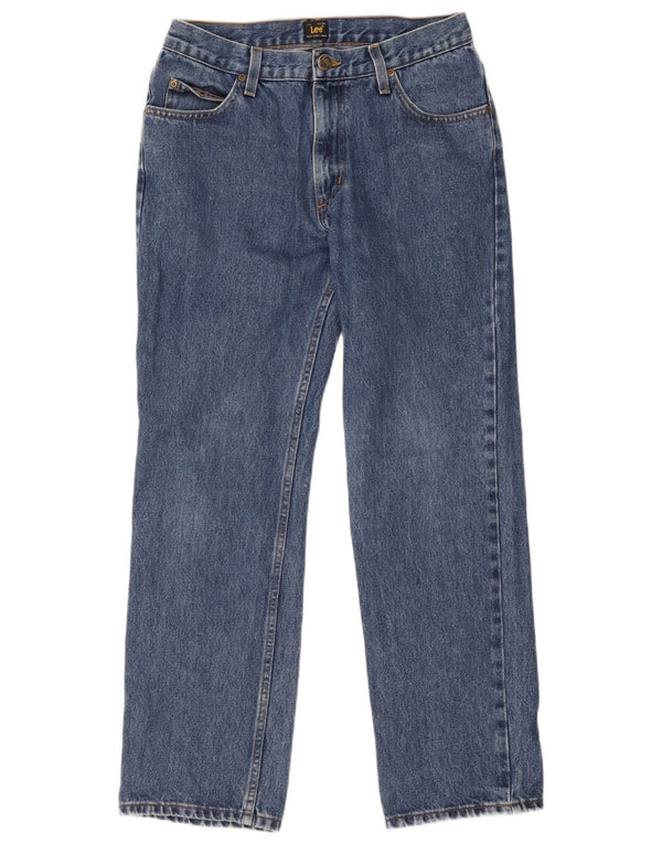 Lee Mens Brooklyn Comfort Straight Jeans W32 L30 Blå Bomuld