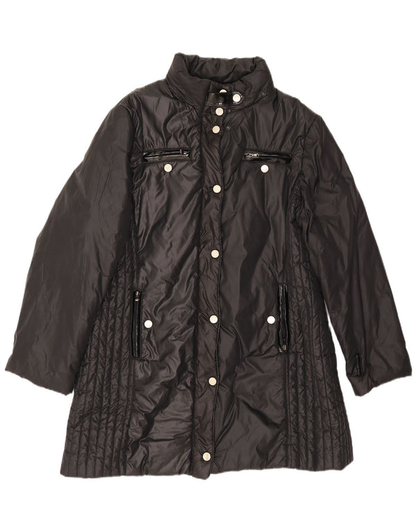 Fiorella Rubino Dame Polstret Frakke UK 20 2XL Sort Polyamid