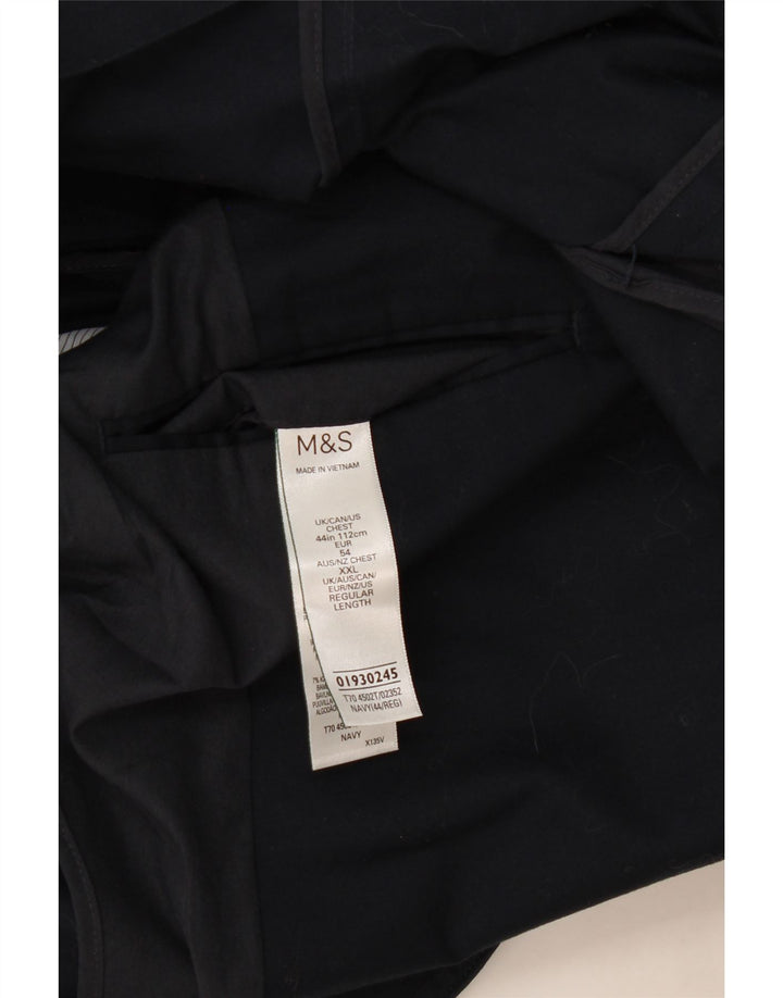 Marks & Spencer Herre 2-knaps blazerjakke UK 44 XL marineblå bomuld