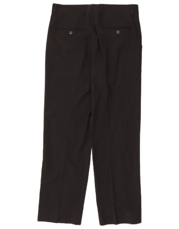 Zara Straight Suit Bukser til mænd EU 40 Medium W31 L30 Sort Polyester