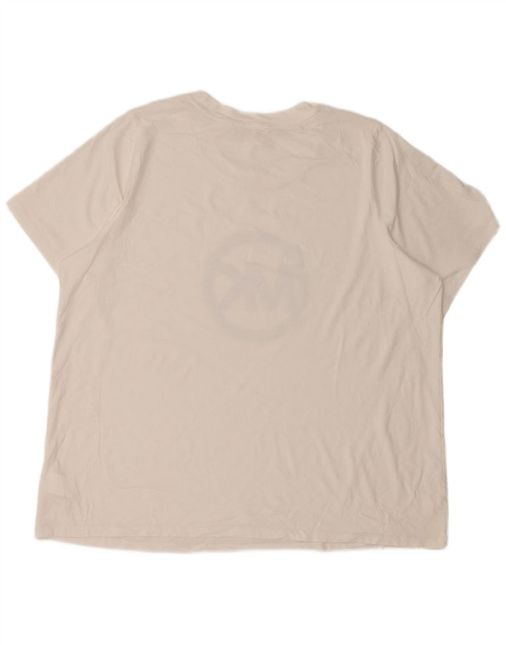 MICHAEL KORS Herre Grafisk T-Shirt Top XL Hvid Bomuld