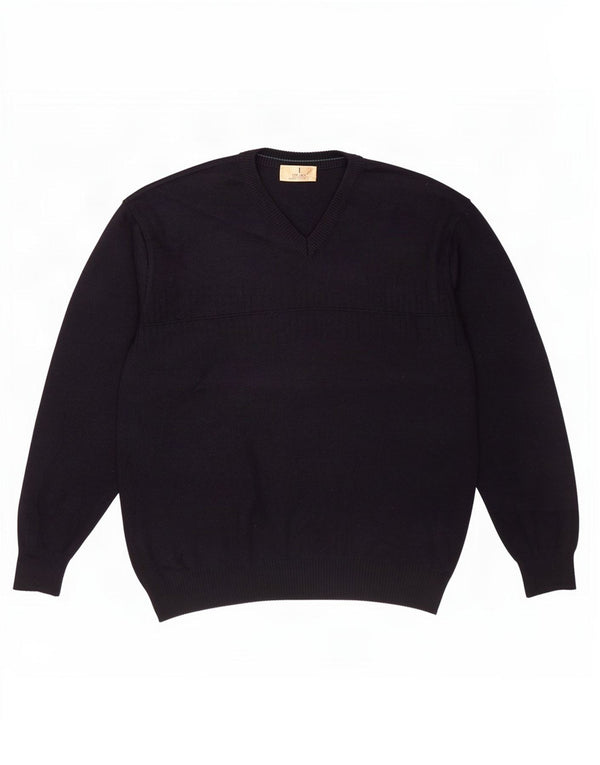 Marks & Spencer Herre V-hals sweater Medium Marineblå Akryl
