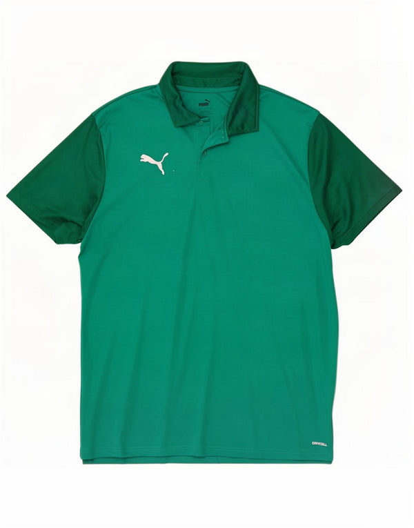 Puma Polo Shirt til mænd 2XL Grøn Colourblock Polyester