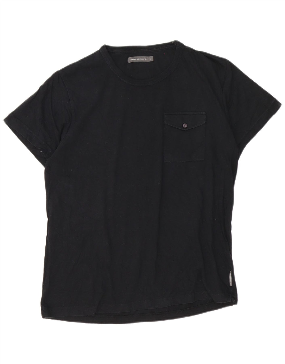 French Connection Herre T-Shirt Top Stor Sort Bomuld