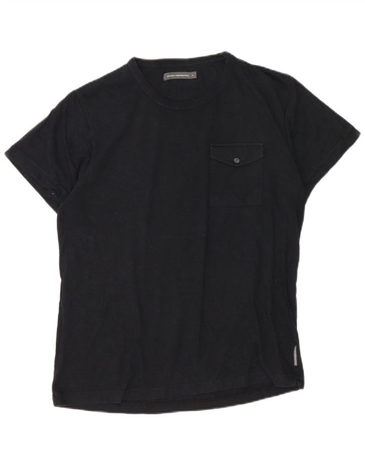 French Connection Herre T-Shirt Top Stor Sort Bomuld