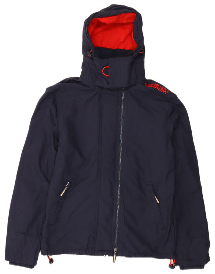 Superdry Graphic Windbreaker Jacket til kvinder UK 14 Medium Navy Blue