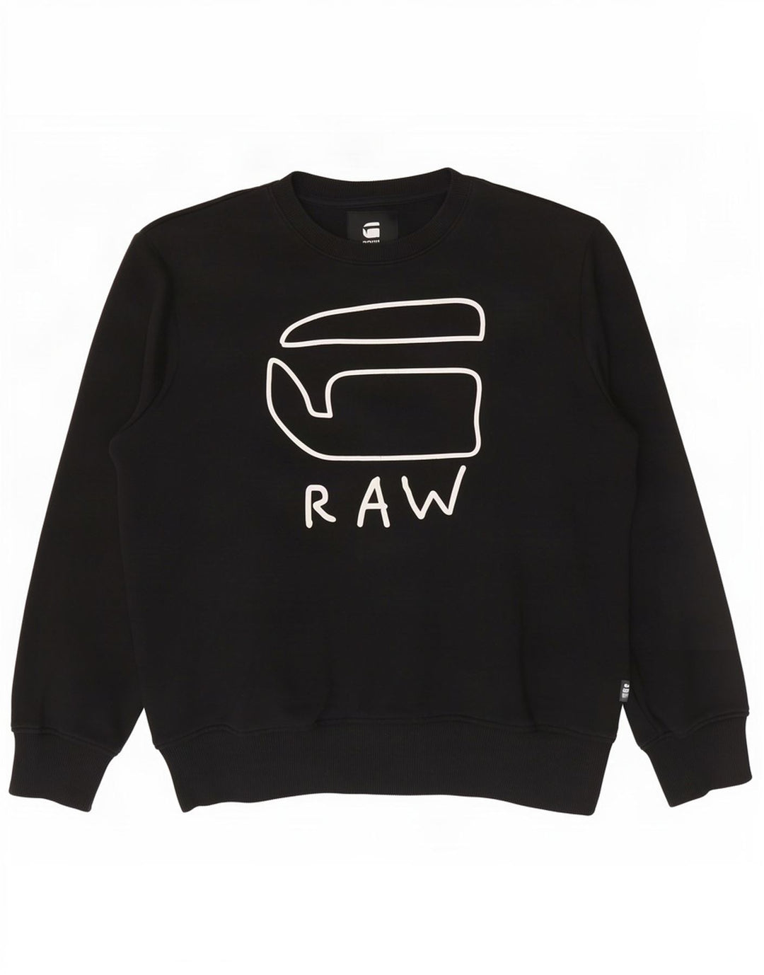 G-Star Herre Grafisk Sweatshirt Jumper Stor Sort Bomuld