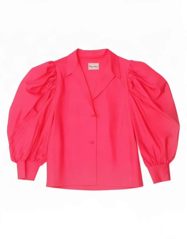 Frank Usher Dame Langærmet Bluse Top IT 44 Medium Pink Polyester