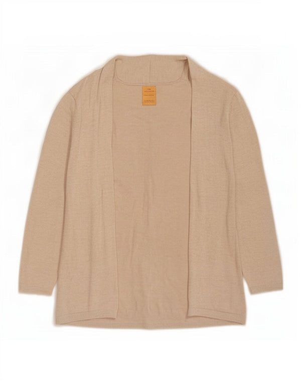 Zara Girls Regular Fit Cardigan Sweater 9-10 år Beige Viscose Classic
