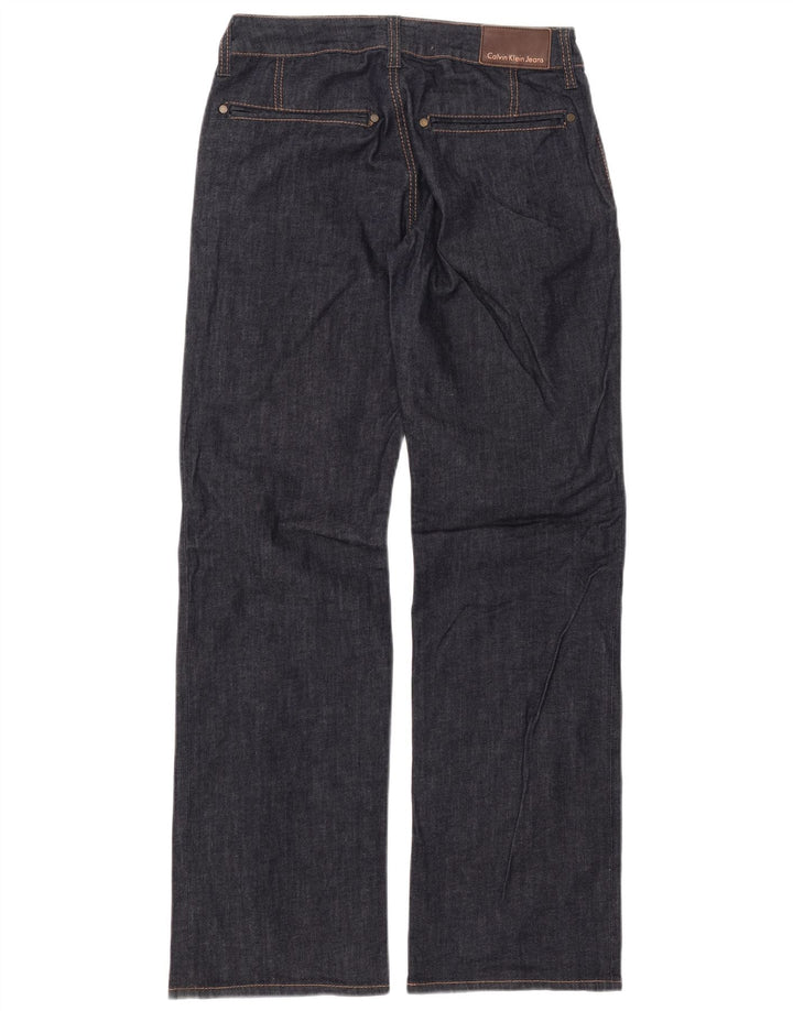 CALVIN KLEIN Lige jeans til kvinder W30 L33 Marineblå bomuld