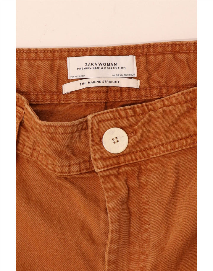 Zara Dame Jeans med brede ben EU 38 Small W28 L24 Brun