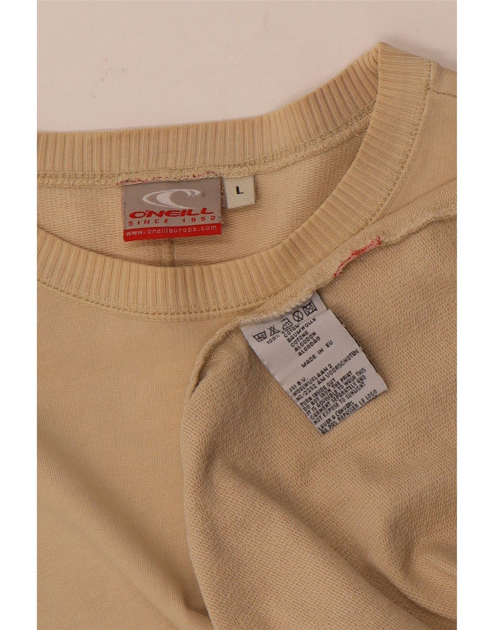 O'Neill Herre Grafisk Top Langærmet Stor Beige Bomuld