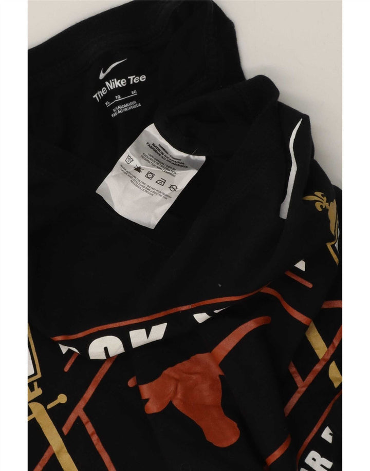 Nike grafisk T-shirt top til mænd XL sort bomuld