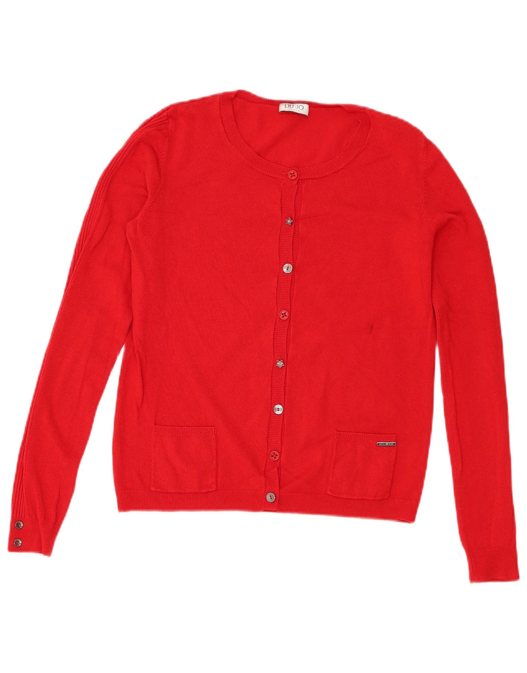 Liu Jo Dame Cardigan Sweater UK 8 Lille Rød
