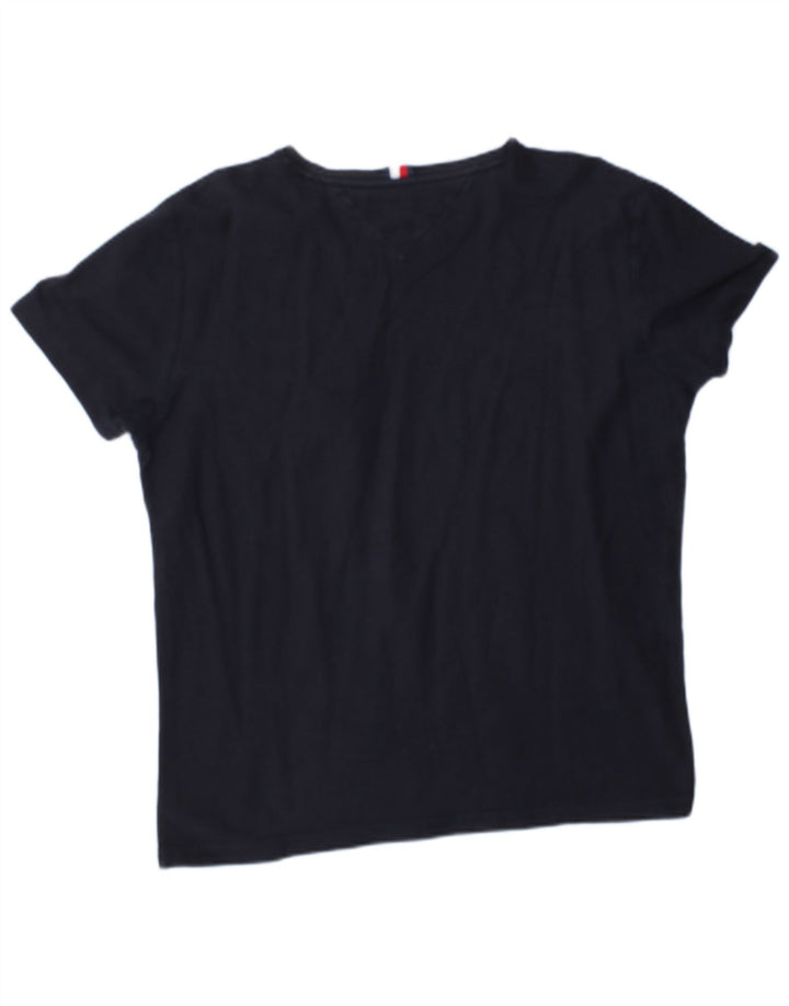 Tommy Hilfiger Herre T-Shirt Top Medium Marineblå Bomuld