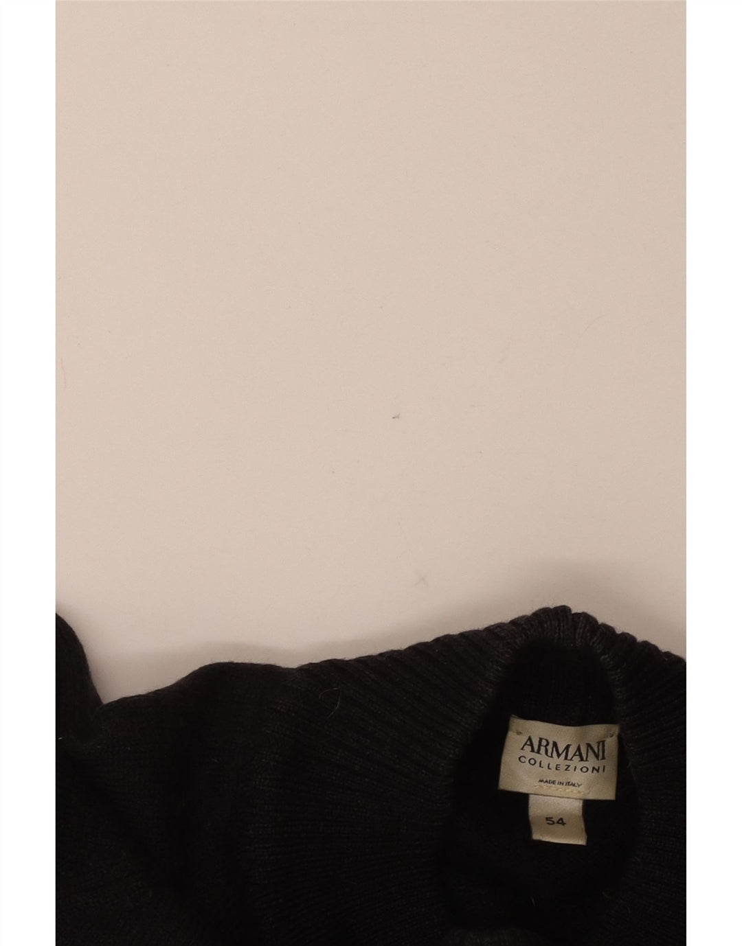 ARMANI COLLEZIONI Dame Turtle Neck sweater IT 54 3XL Sort