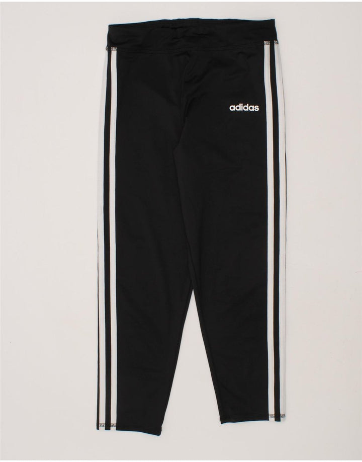 ADIDAS Girls Leggings 13-14 Years Large  Black Polyester Vintage Adidas and Second-Hand Adidas from Messina Hembry 