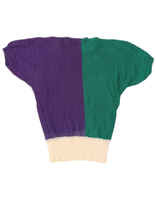 Pitti Womens Boat Neck Jumper Sweater UK 6 XS Multicoloured Colourblock