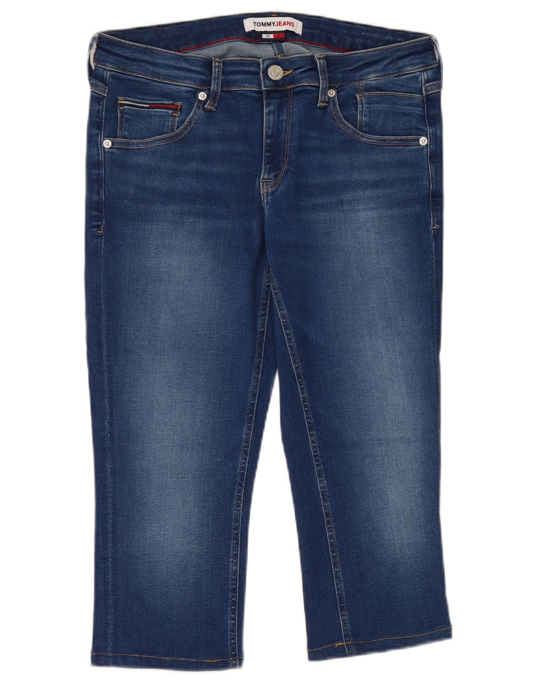Tommy Hilfiger Dame Capri Jeans W30 L18 Blå Bomuld
