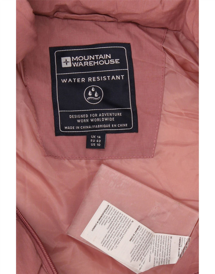 MOUNTAIN WAREHOUSE Womens Padded Gilet UK 14 Large Pink Polyester